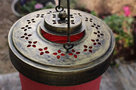 Vintage Metal Cloth Accordion Lantern Turkish Style 